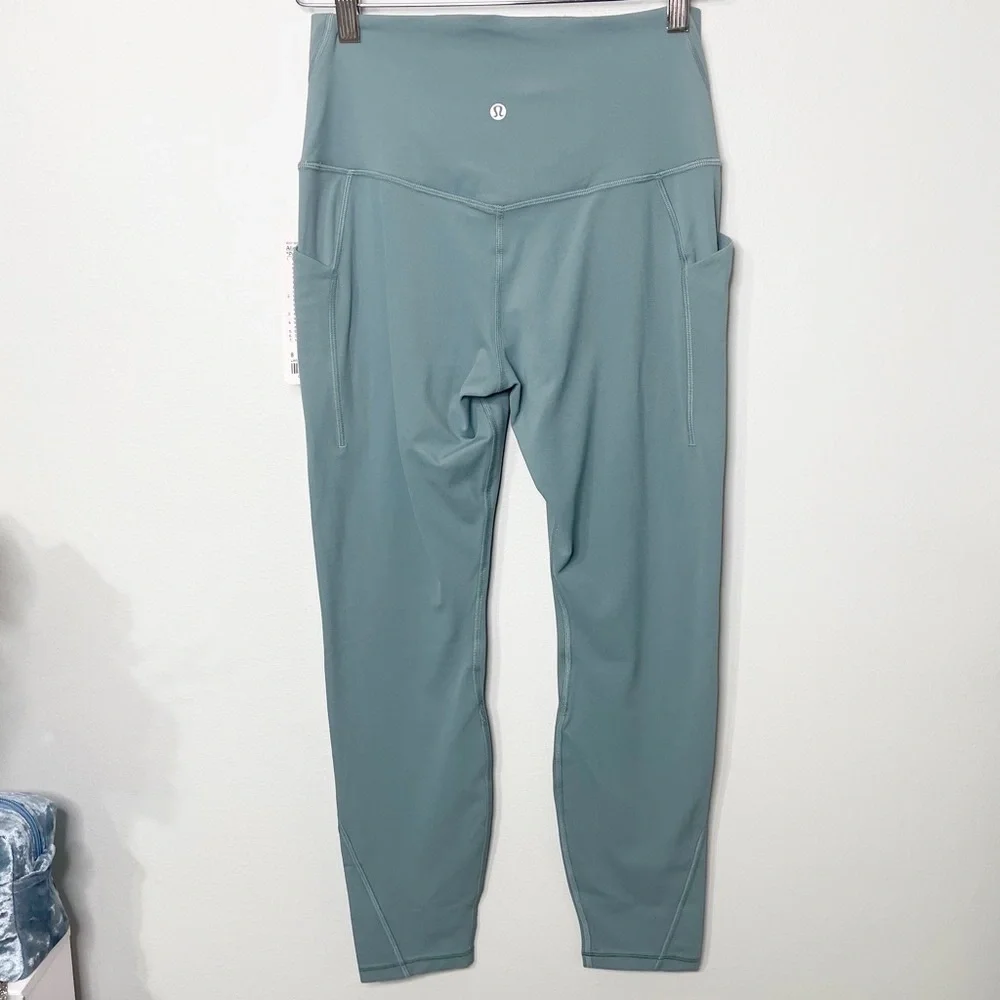Lululemon Align High Rise Pants Leggings with Pockets Tidewater Teal Nwt - Picture 4 of 9